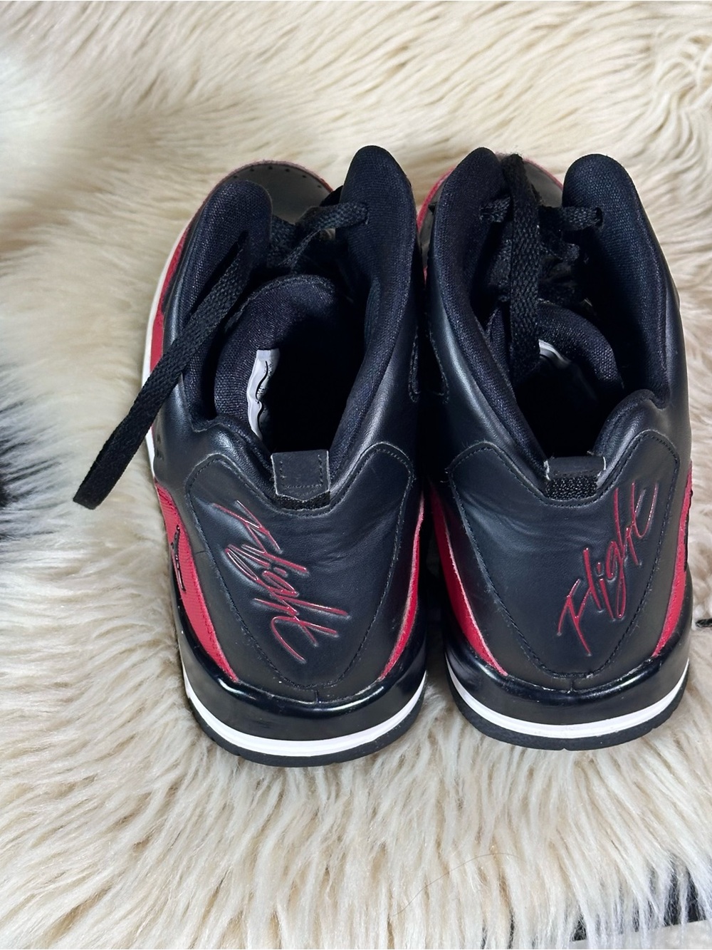 Jordan Kids Black and Red High-Top Sneakers - Picture 3 of 9